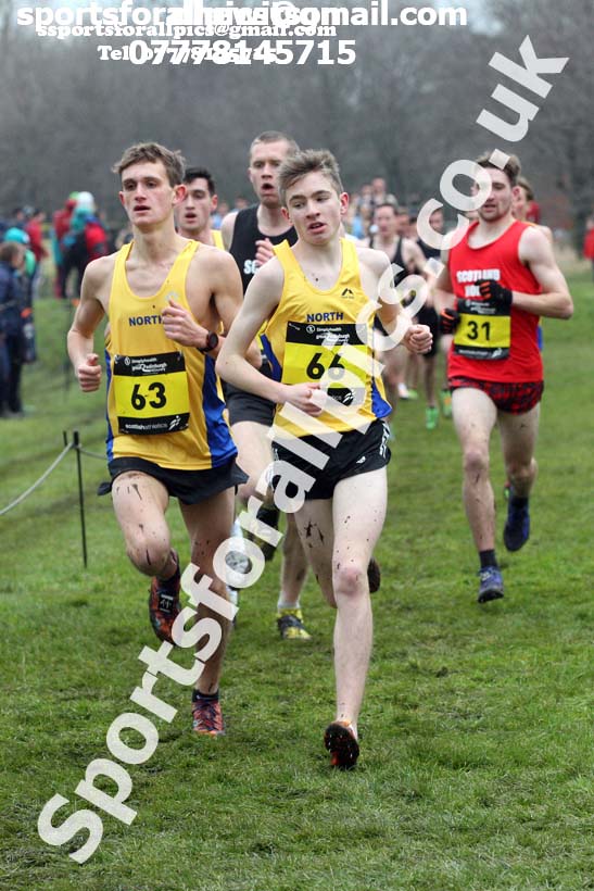 Inter District senior men and juniors, 2018 Simplyhealth Great Edinburgh International XCountry. Photo: David T. Hewitson/Sports for All Pics
